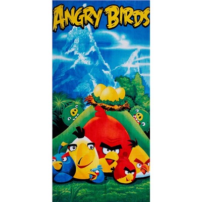 Полотенце пляжное ANGRY BIRDS р-р 70х140