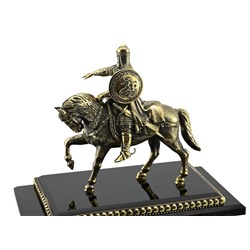 Часы из обсидиана тёмного "Юрий Долгорукий" 180*100*385мм