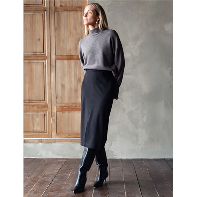 Свитер с высоким воротом из пряжи с кашемиром