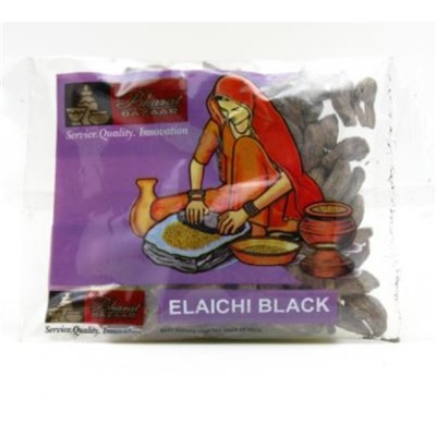 CARDAMOM BLACK Bharat Bazaar (Кардамон целый (черный), Бхарат Базар), 50 г.