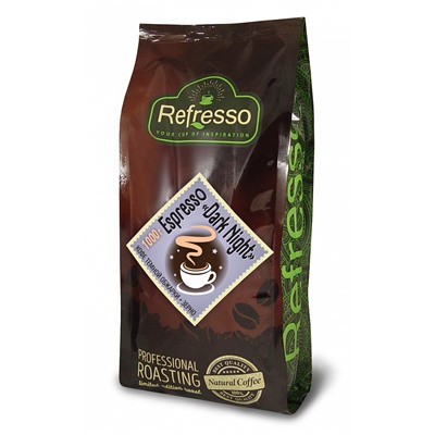 Espresso DARK NIGHT, Refresso (Эспрессо "ДАРК НАЙТ" кофе темной обжарки, помол под турку МОЛОТЫЙ, Рефрессо), 200 г. - СРОК ГОДНОСТИ ДО 12 ИЮЛЯ 2025 ГОДА