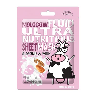 MOLOCOW Ультрапитательная тканевая маска-флюид ALMOND MILK  20г