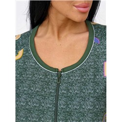 Халат женский Текс-Плюс, цвет зеленый желтый