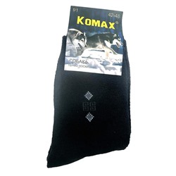 Носки  Муж.  Р-р 42-48 теплые KOMAX (88%хлопок,12%полиам.) Цв.ассорт/орнам.СОБАКА 91