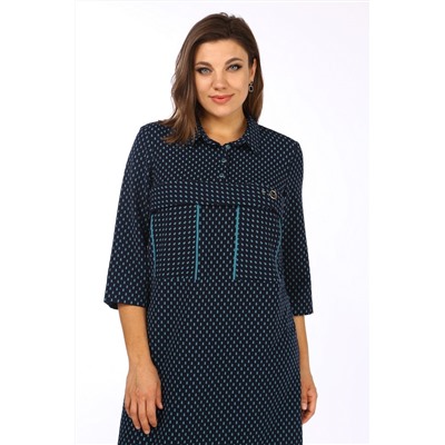 Lady Style Classic 1684/3 синий-зеленый, Платье