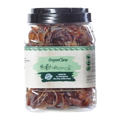 Лакомство ORGANIC CHEW : ТРАХЕЯ (субпродукт конский - кольца туба 300г) АГ