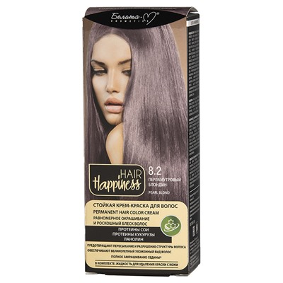 HAIR Happiness Стойкая крем-краска для волос  тон № 8.2 Перламутровый блондин