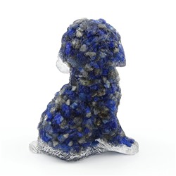 Собака из лазурита и смолы 50*40*65мм.
