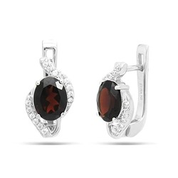 Серьги из серебра гранат, Чиэра
