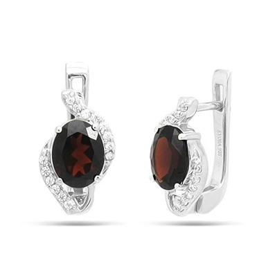 Серьги из серебра гранат, Чиэра