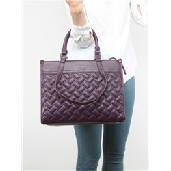 Сумка женская искусственная кожа DJ-CM 6706-PURPLE,,  3отд,  плечевой ремень,  фиолетовый 256143