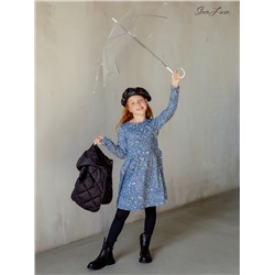 Платье Эля max синие листья ФЖ