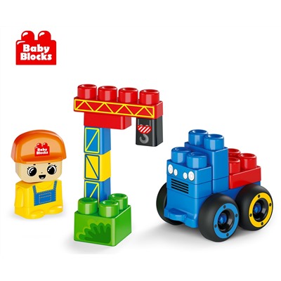 Конструктор пластиковый «На стройке» 21 деталь Baby Blocks