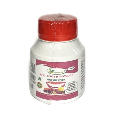 RED TOOTH POWDER, Karmeshu (КРАСНЫЙ ЗУБНОЙ ПОРОШОК, Кармешу), 75 г.