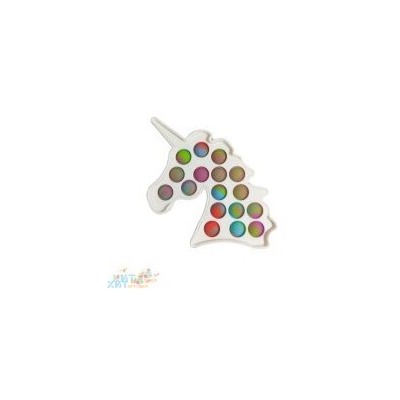 POP IT antistress Сенсорная игрушка ЕДИНОРОГ разноцвет на пластиковой подложке в ассортименте / Вечная пупырка, pop_edinorog