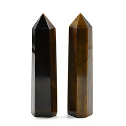 Кристалл из тигрового глаза "Карандаш" 21*25*102мм, 80-89г