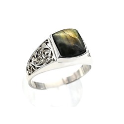 Печатка мужская с лабрадором 12*14мм, размер-24