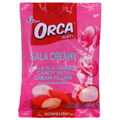 Карамельные конфеты со вкусом змеиного фрукта и сливочной начинкой Orca Boonprasert, Таиланд, 140 г Акция