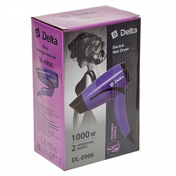 Фен 1000 Вт DELTA DL-0906 фиолетовый