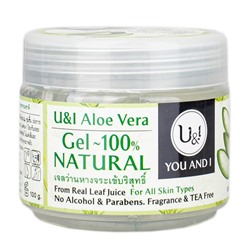 U&I ALOE VERA GEL 100% NATURAL (АЛОЭ ВЕРА ГЕЛЬ 100% НАТУРАЛЬНЫЙ), 100 г.