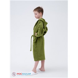 Детский махровый халат с капюшоном хаки МЗ-04 (125)