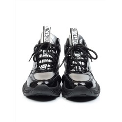 CSJ32-1 BLACK/SILVER Ботинки спортивные демисезонные женские (натуральная кожа, байка) размер 36