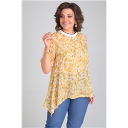 Michel chic 1339 горчичный-джинс, Брюки,  Блуза