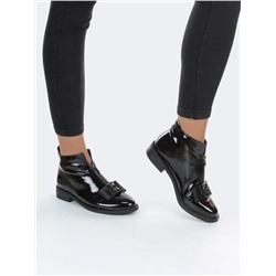 CA104-2 BLACK Ботинки женские (натуральная кожа, байка) размер 38