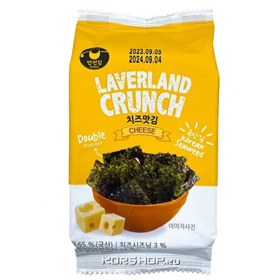 Морская капуста сушёная со вкусом сыра Laverland Crunch Manjun, Корея, 4,5 г