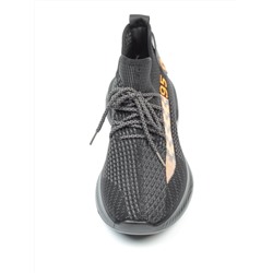 HA102-3 BLACK/ORANGE Кроссовки летние мужские (текстиль) размер