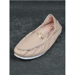 D310X LIGHT BEIGE Мокасины женские (натуральная кожа) размер 36