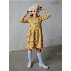Платье Эля горчичное поле