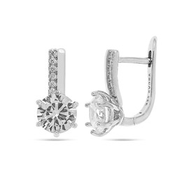 Серьги из серебра куб.циркон., МЦВА362