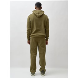 Спортивный костюм мужской демисезонный на флисе цвета хаки 336Kh