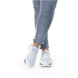 FDSJ02-1P WHITE/BLACK Кроссовки женские (натуральная кожа, текстиль) размер 37