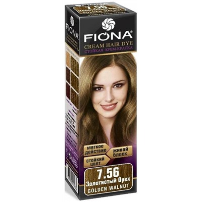 FIONA Стойкая крем-краска д/волос  7.56 Золотистый орех