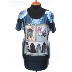 15B113 Туника женская (95% хлопок, 5% эластан) размер 52