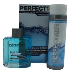 Набор "PERFECT MEN"  BLUE STORM (лосьон 100мл + шампунь-конд. 250мл) /муж.