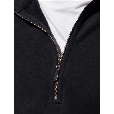 Джемпер с воротом на молнии из петельчатого  футера трехнитки с эластаном