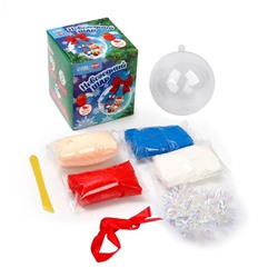 Набор для творчества. Сказка в шаре «Зайчик и котик», с массой для лепки