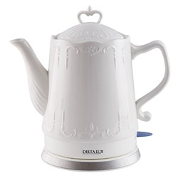Чайник электрический 1500 Вт, 1,5 л, корпус из фарфора DELTA LUX DL-1236