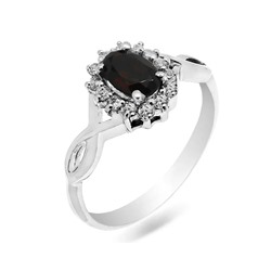 Кольцо из серебра гранат, Ю-Деталь