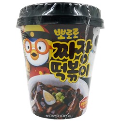 Рисовые палочки Токпокки с соусом из черной фасоли Pororo Grunamu, Корея, 110 г Акция