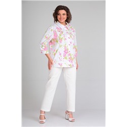 Mubliz 049 розовый_молочный, Брюки,  Жакет