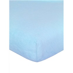 Простыня на резинке Махра - Голубой