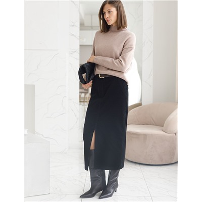 Юбка из эластичного микро-вельвета