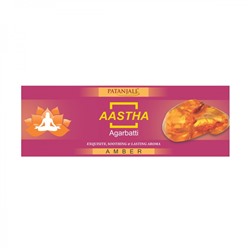 Aastha agarbatti AMBER, Patanjali (Аастха благовония АМБЕР, Патанджали), пакет, 25 г.