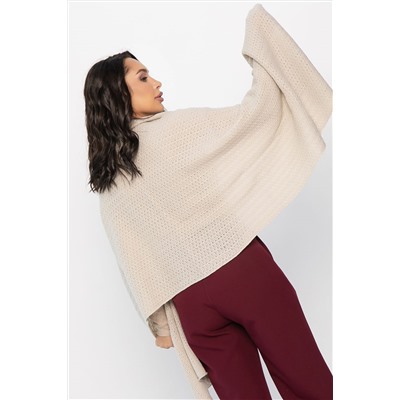 Вязаный палантин (речной жемчуг) ВП03-1М