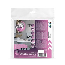 Салфетки "Cleaning DAY" белые 33х33см, 3 шт. Т0059