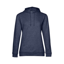 Толстовка с капюшоном женская Hoodie, синий меланж